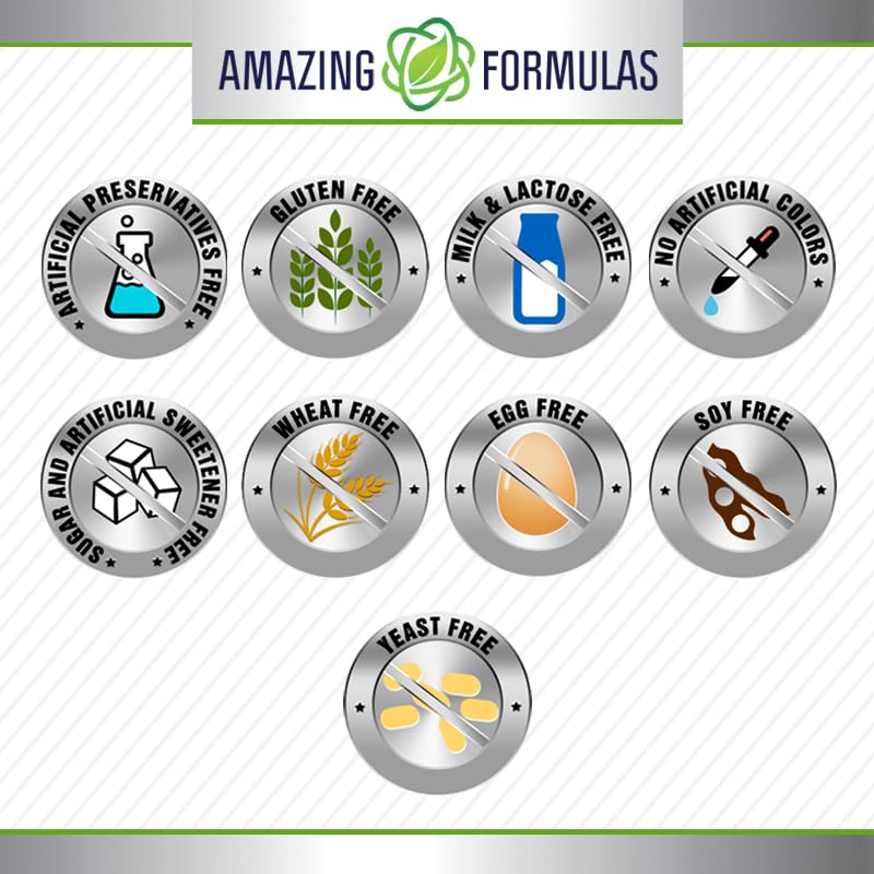 Ingredientes de calcio-piruvato Amazing Nutrition visibles para claridad de uso.