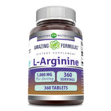 Amazing Formulas L-Arginina: tabletas de 1000 mg para uso diario