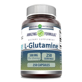 Amazing Nutrition L-Glutamina 500 mg, cápsulas, práctico para uso diario.