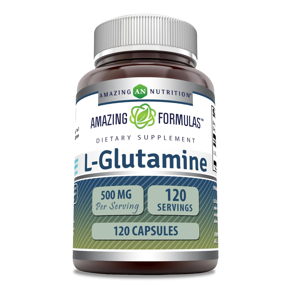 Amazing Nutrition L-Glutamina cápsulas 500 mg para uso diario