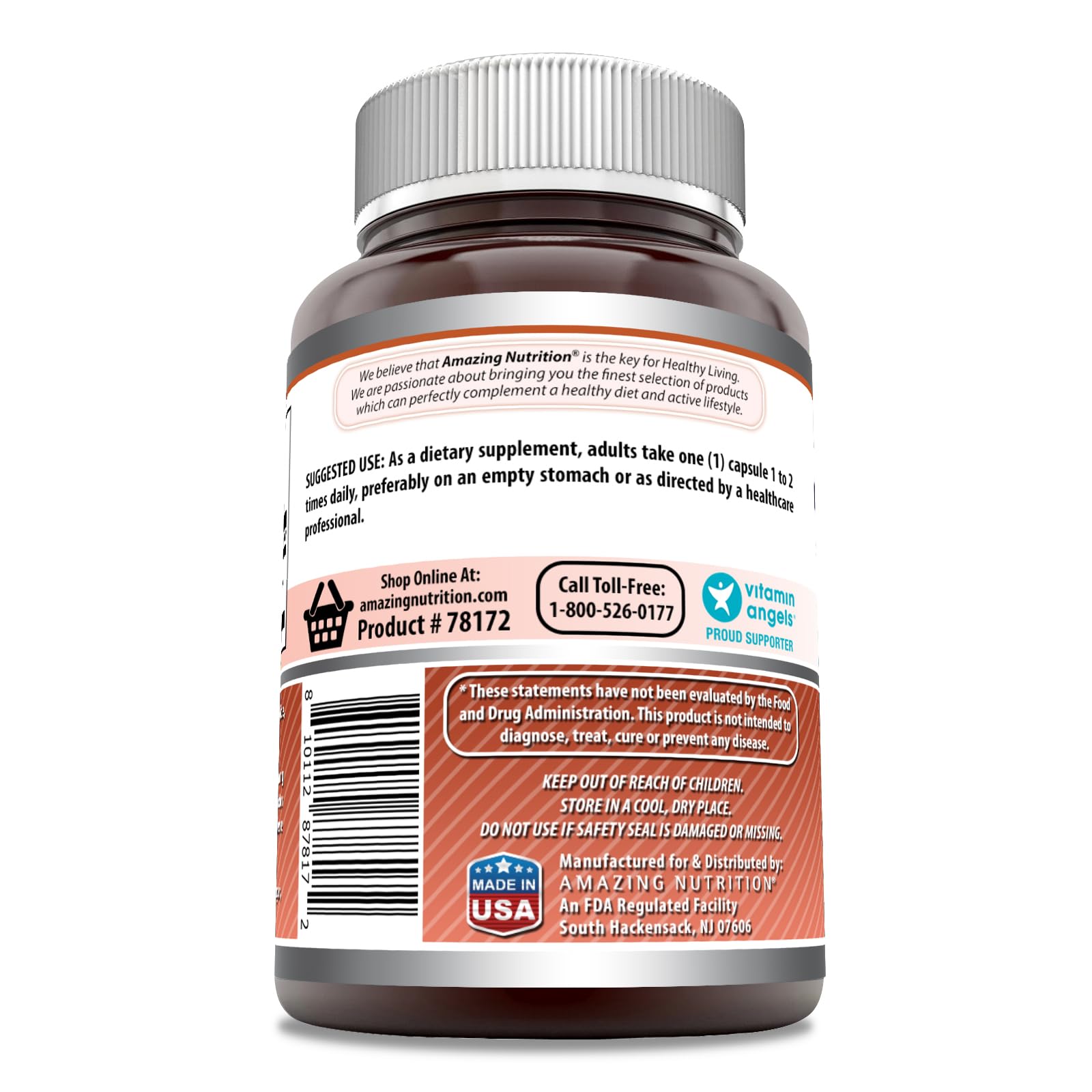 Amazing Nutrition L-Lisina 500 mg cápsulas, interior, práctico suministro diario para proteínas