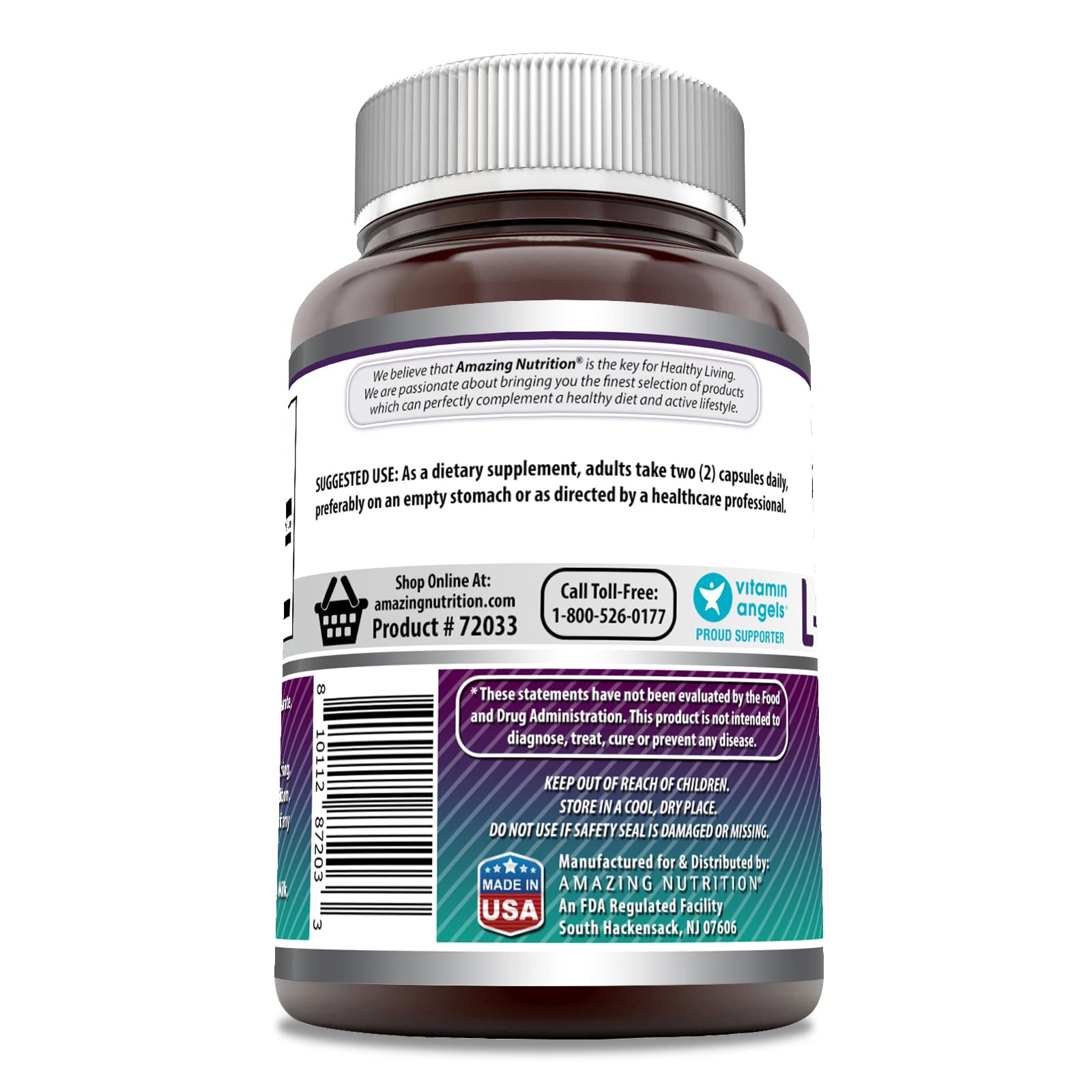 Amazing Nutrition L-Metionina cápsulas fáciles de tragar para uso diario