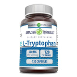 Cápsulas de Amazing Nutrition l-triptofano en botella, uso diario