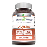 Amazing Nutrition Lisina 500 mg, cápsulas, toma diaria de aminoácidos