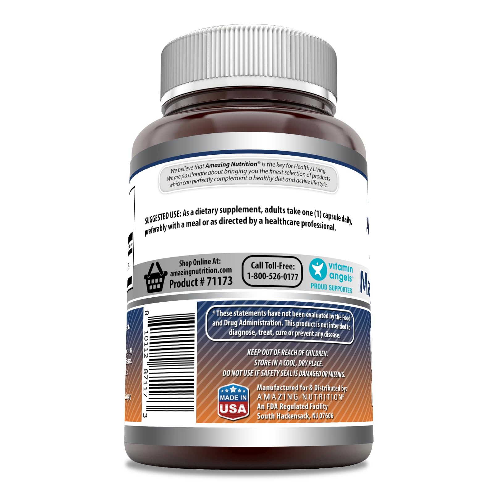 Amazing Nutrition: sello hecho en EE. UU. garantiza pureza y potencia