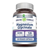 Amazing Nutrition magnesio glicinato 120 mg en botella con etiqueta, uso diario en casa