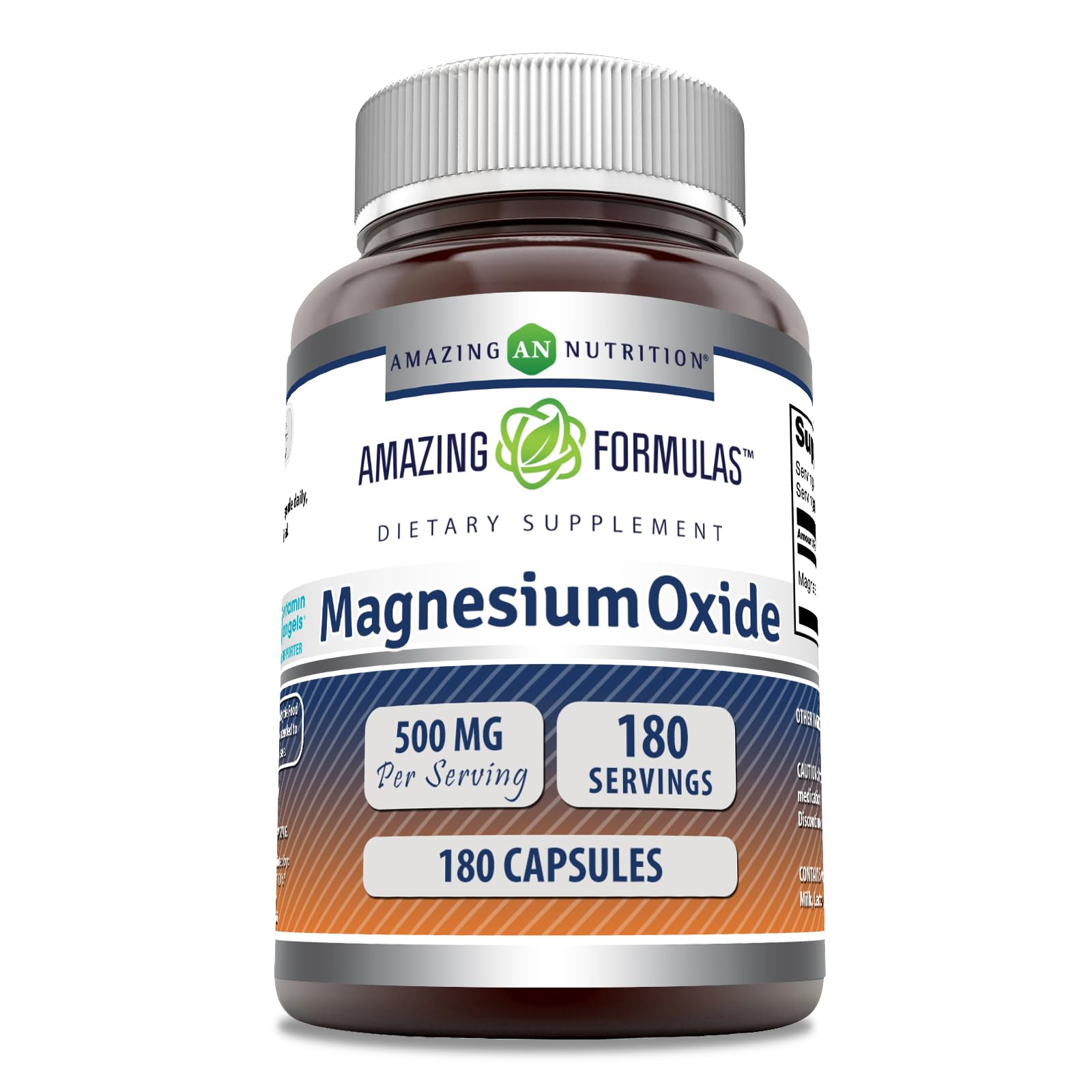 Amazing Nutrition Magnesio Óxido 500 mg: botella lista para uso diario