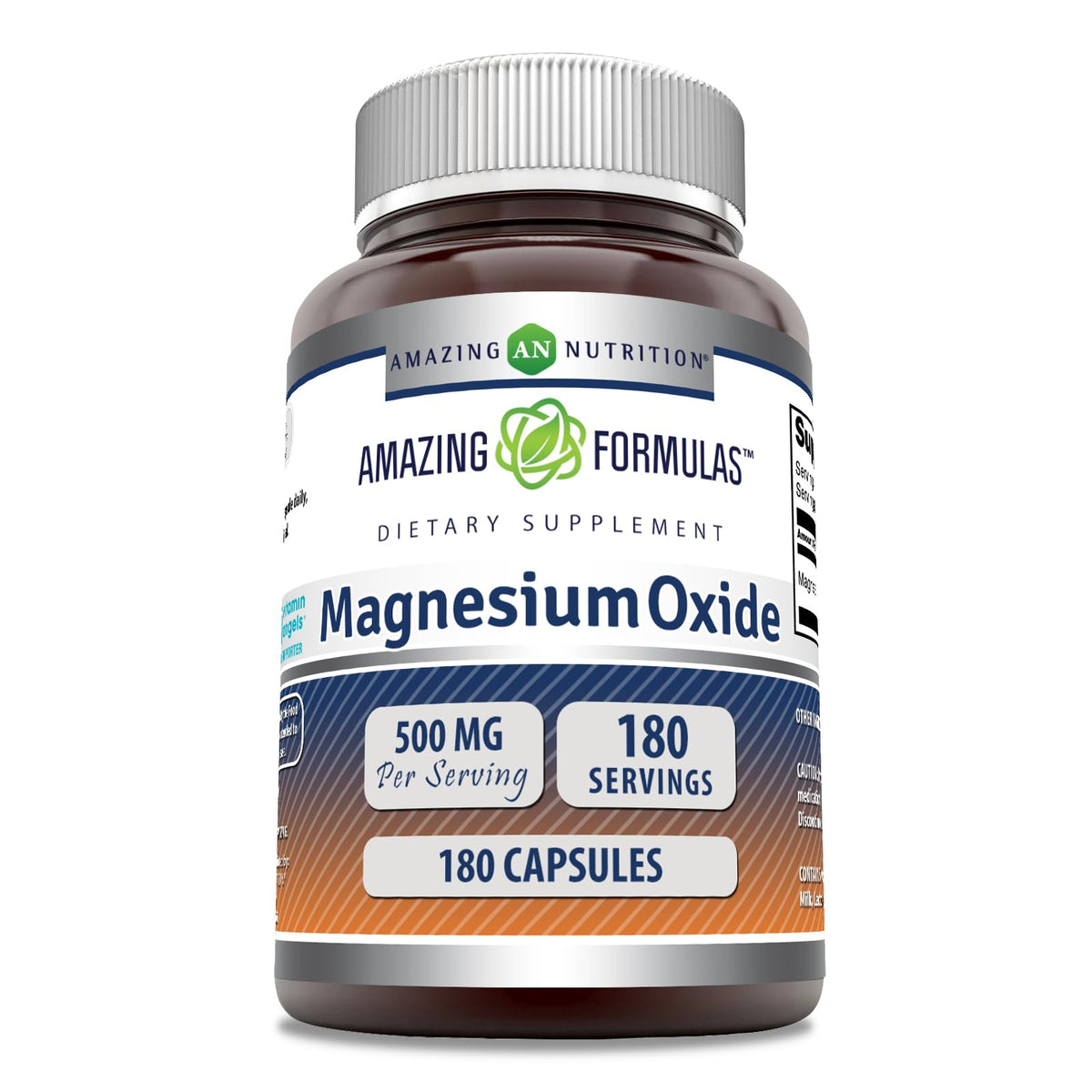 Amazing Nutrition Magnesio Óxido 500 mg: botella lista para uso diario