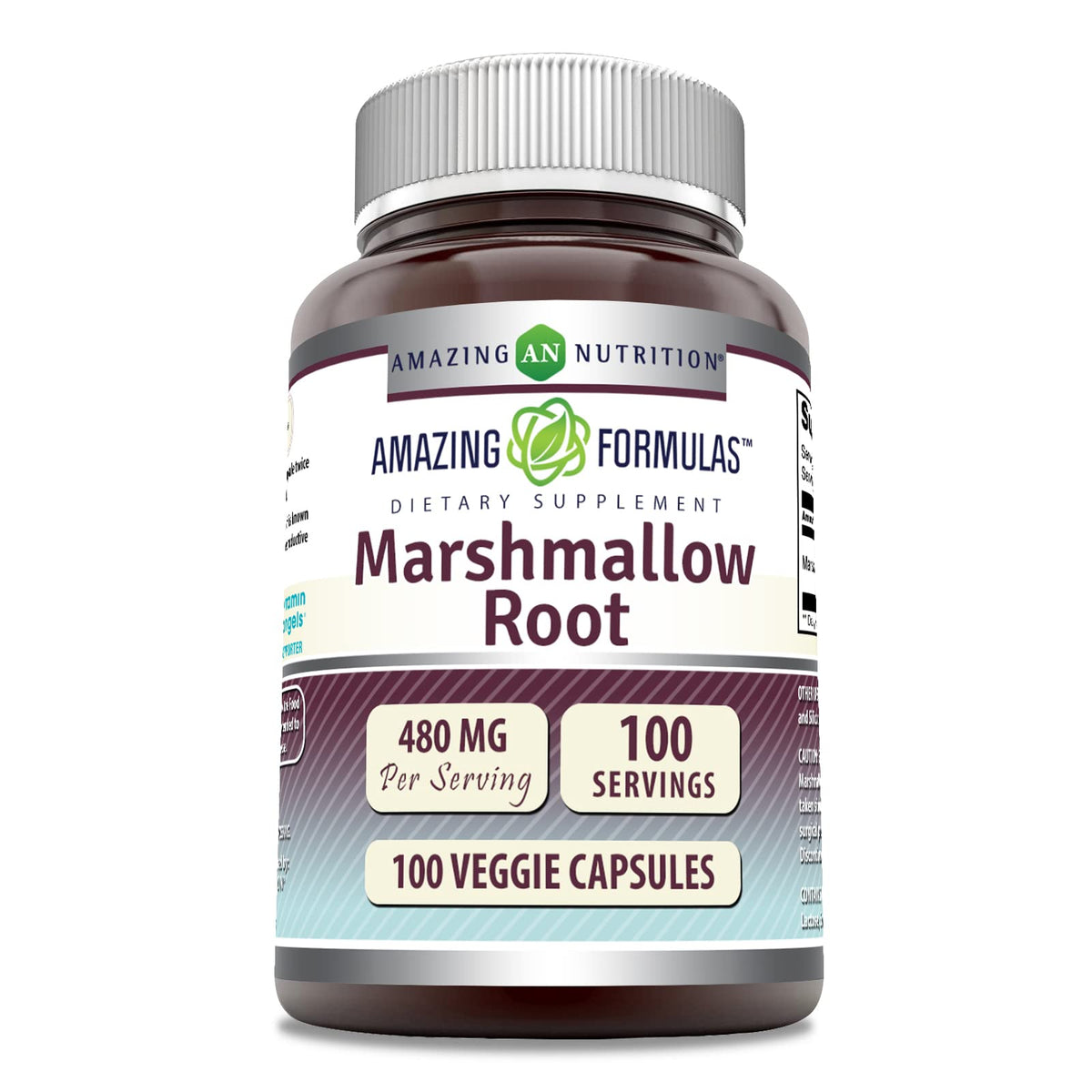 Amazing Nutrition Marshmallow Root en cápsulas, apoyo general para la rutina diaria