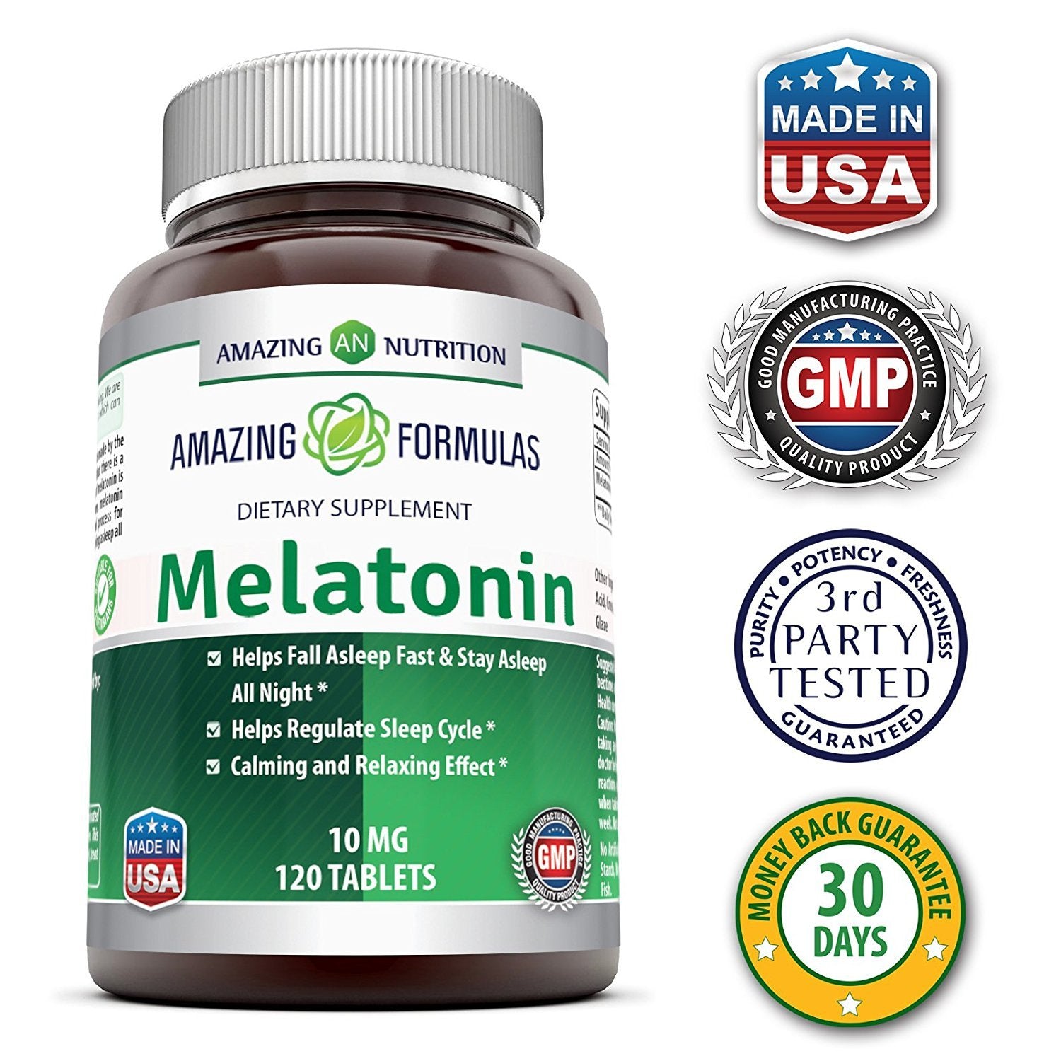 Etiqueta sin gluten en Melatonina Amazing Nutrition