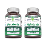 Amazing Nutrition Melatonina, botella visible, apoyo suave para el sueño