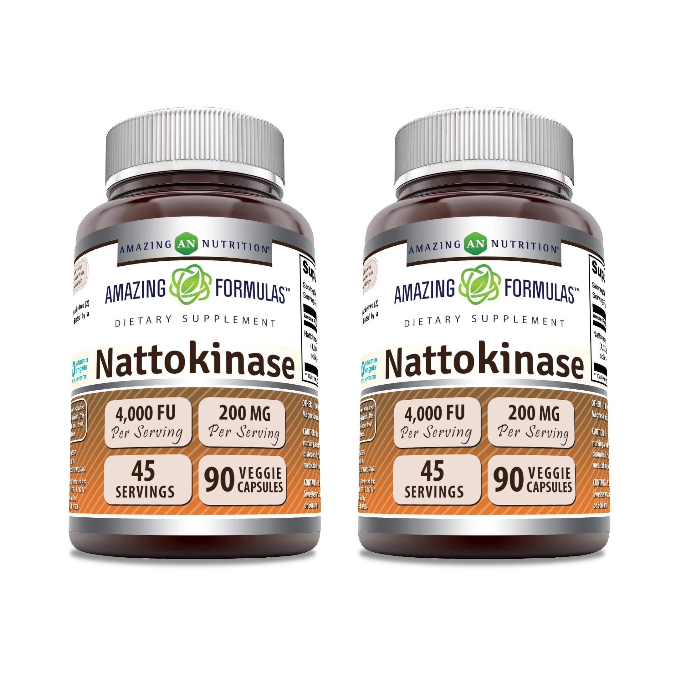 Amazing Formulas nattokinasa, cápsulas vegetales, apoyo diario al bienestar general.