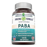 Amazing Nutrition PABA 500 mg: bandera de EE. UU. destaca fabricación local