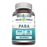 Amazing Nutrition PABA 500 mg: botella de cápsulas lista para uso diario