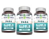 Amazing Nutrition PABA, cápsulas 500 mg, empaque compacto para uso diario y salud general.