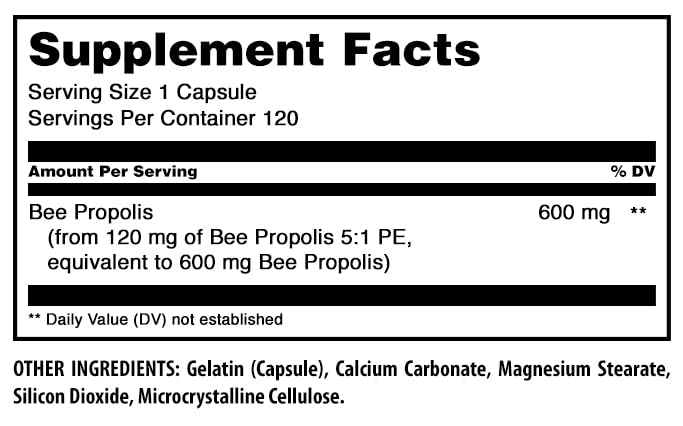 Amazing Nutrition Bee Propolis empaque de cartón visible
