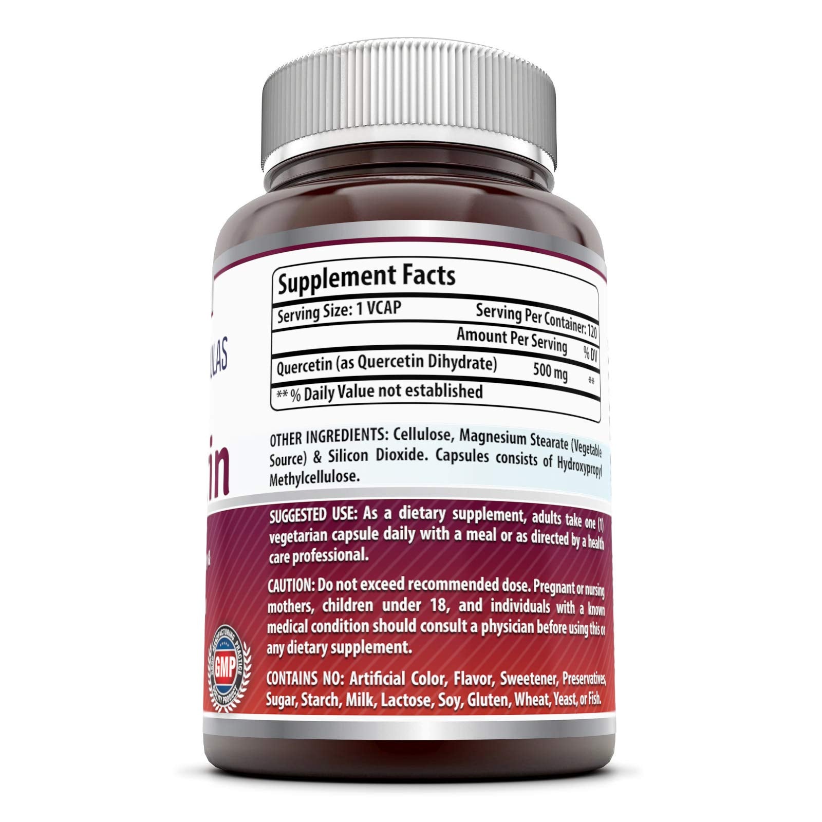 Quercetina de Amazing Nutrition, cápsulas vegetales, uso diario para apoyo general.