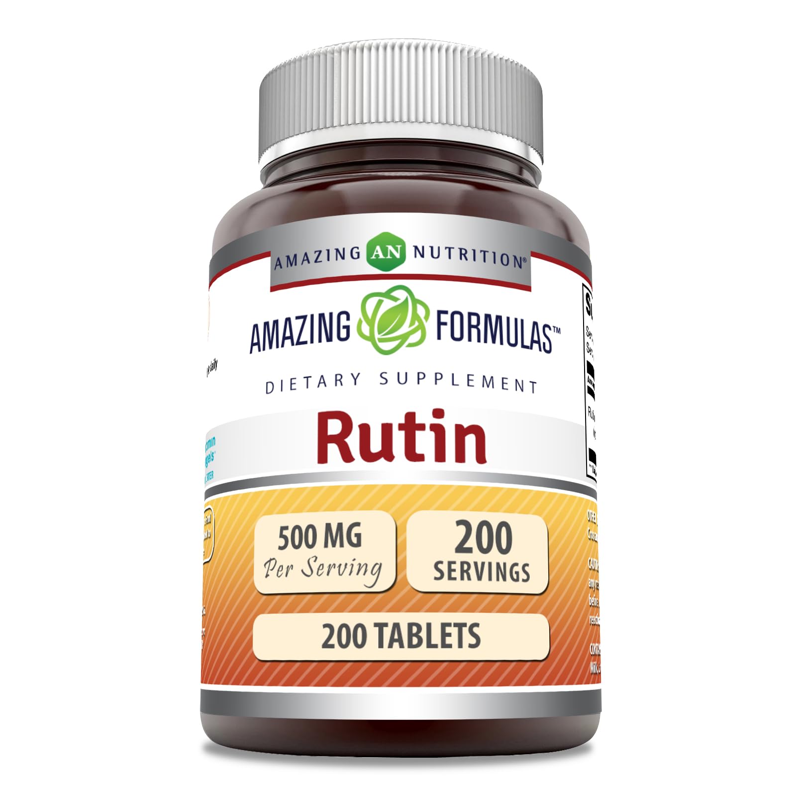Botella de Amazing Nutrition Rutin 500 mg para apoyo diario.