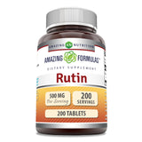 Botella de Amazing Nutrition Rutin 500 mg para apoyo diario.