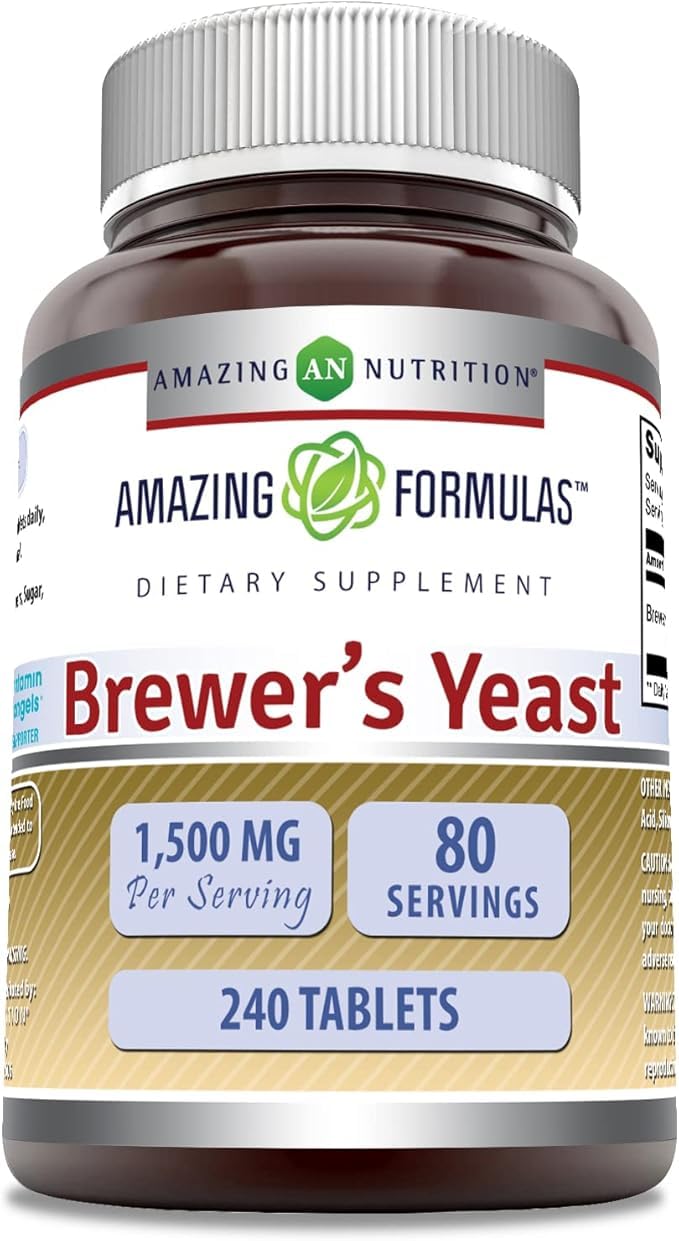 Tabletas Amazing Nutrition de levadura de cerveza en bote de 240 para uso diario