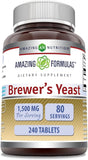 Tabletas Amazing Nutrition de levadura de cerveza en bote de 240 para uso diario
