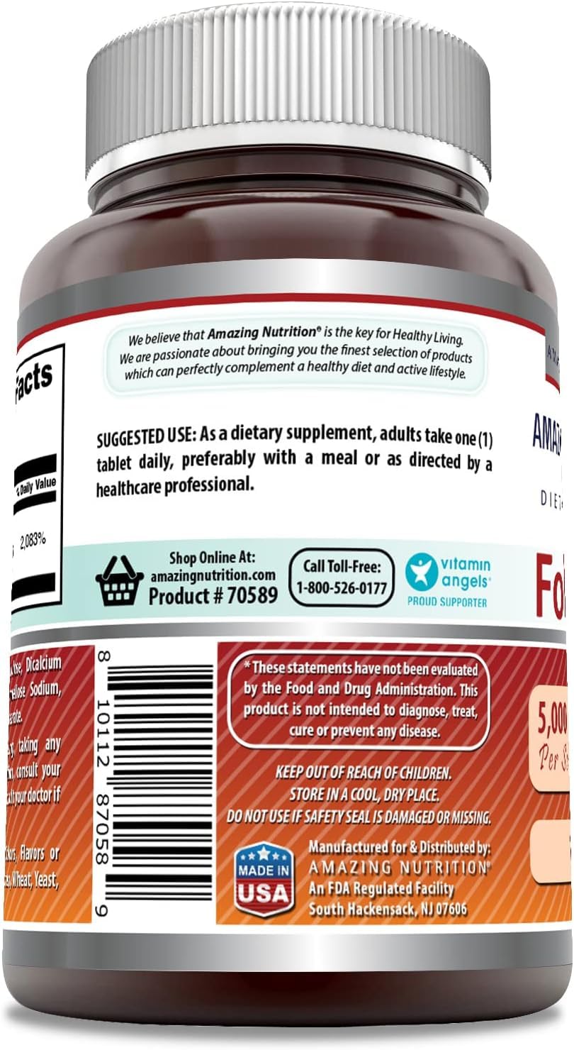 Amazing Nutrition tabletas sin gluten para opciones aptas para dietas.