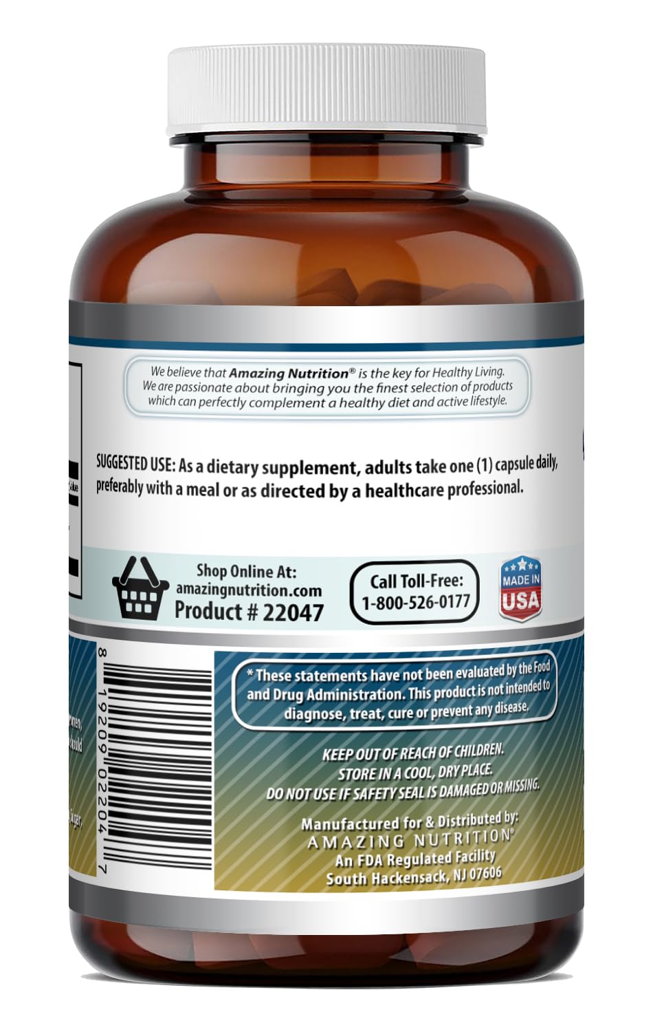 Amazing Formulas taurina 1000 mg cápsulas ingredientes y detalles