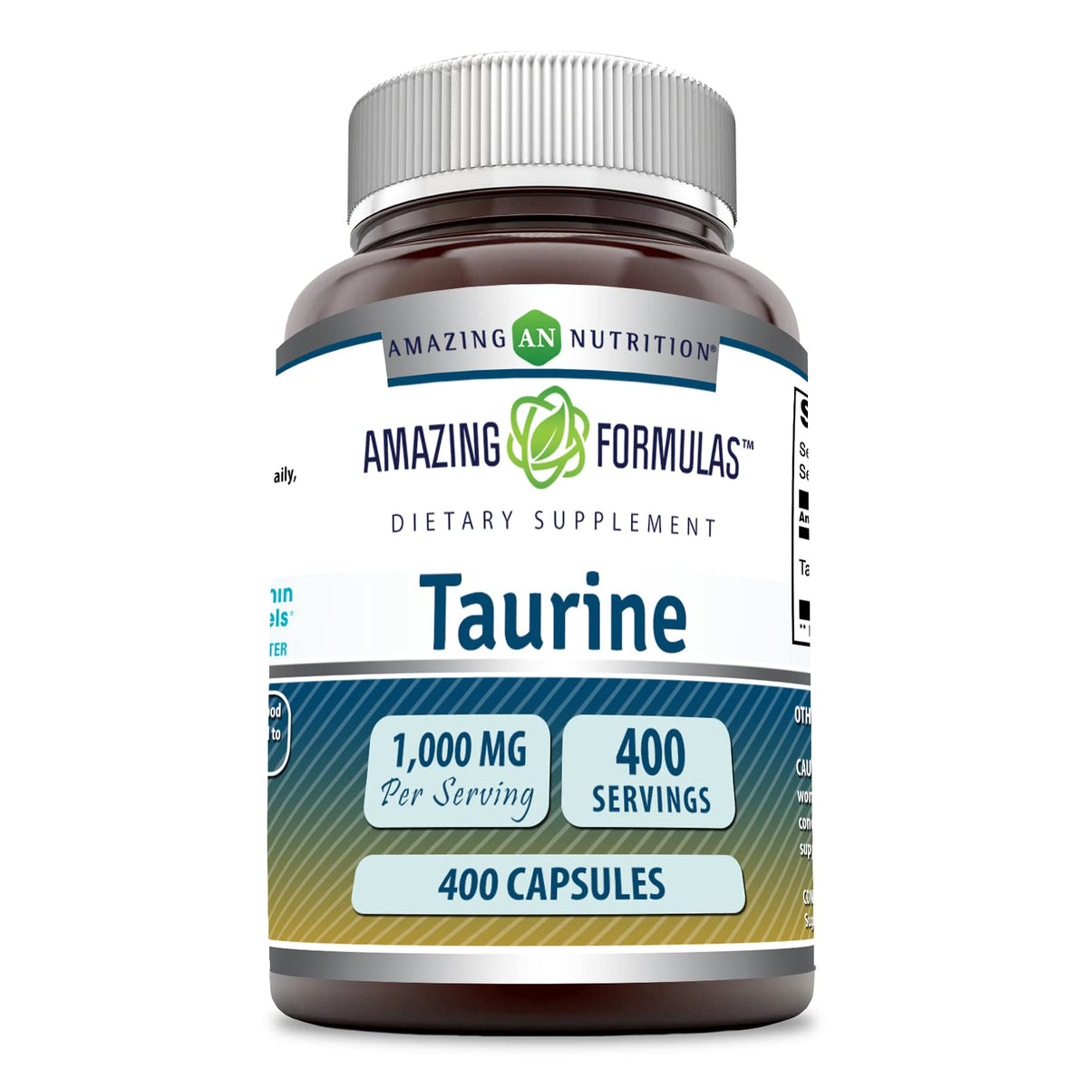 Amazing Nutrition Taurina 1000 mg en cápsulas para apoyo a la energía diaria