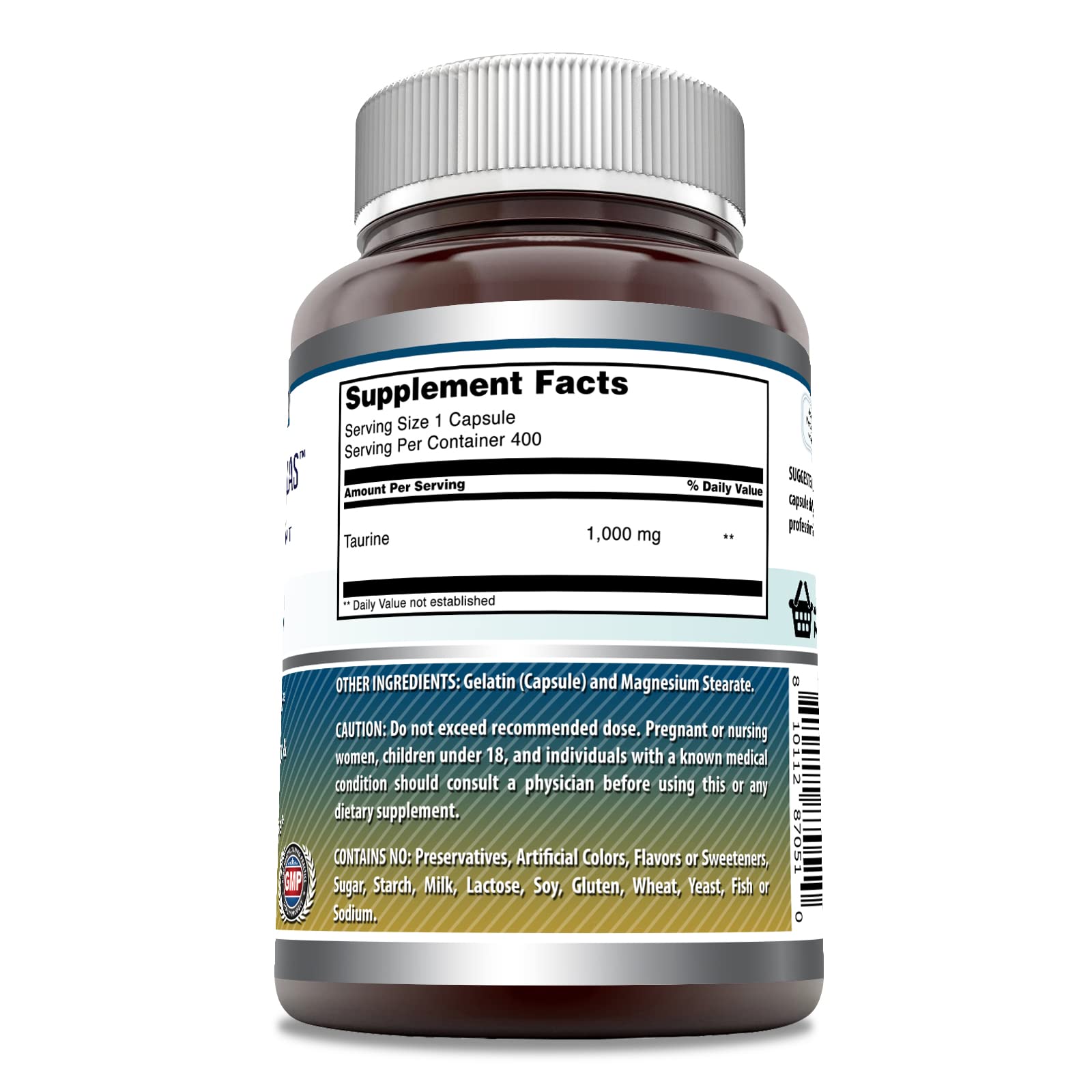 Amazing Nutrition Taurina 1000 mg, uso diario seguro y práctico