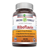 Amazing Nutrition Vitamina B2, suplemento seguro para el bienestar diario.