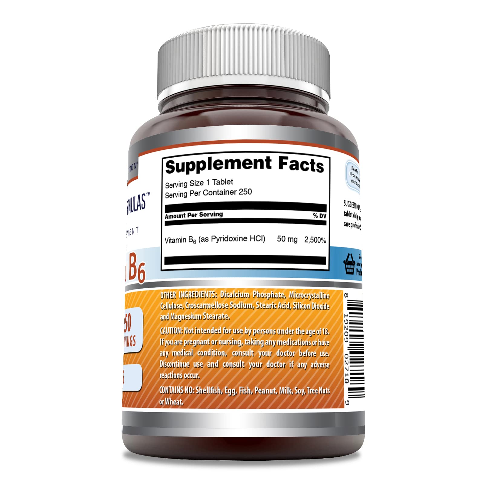 Amazing Nutrition Vitamina B6 50 mg, tableta: comodidad de dosificación y potencia