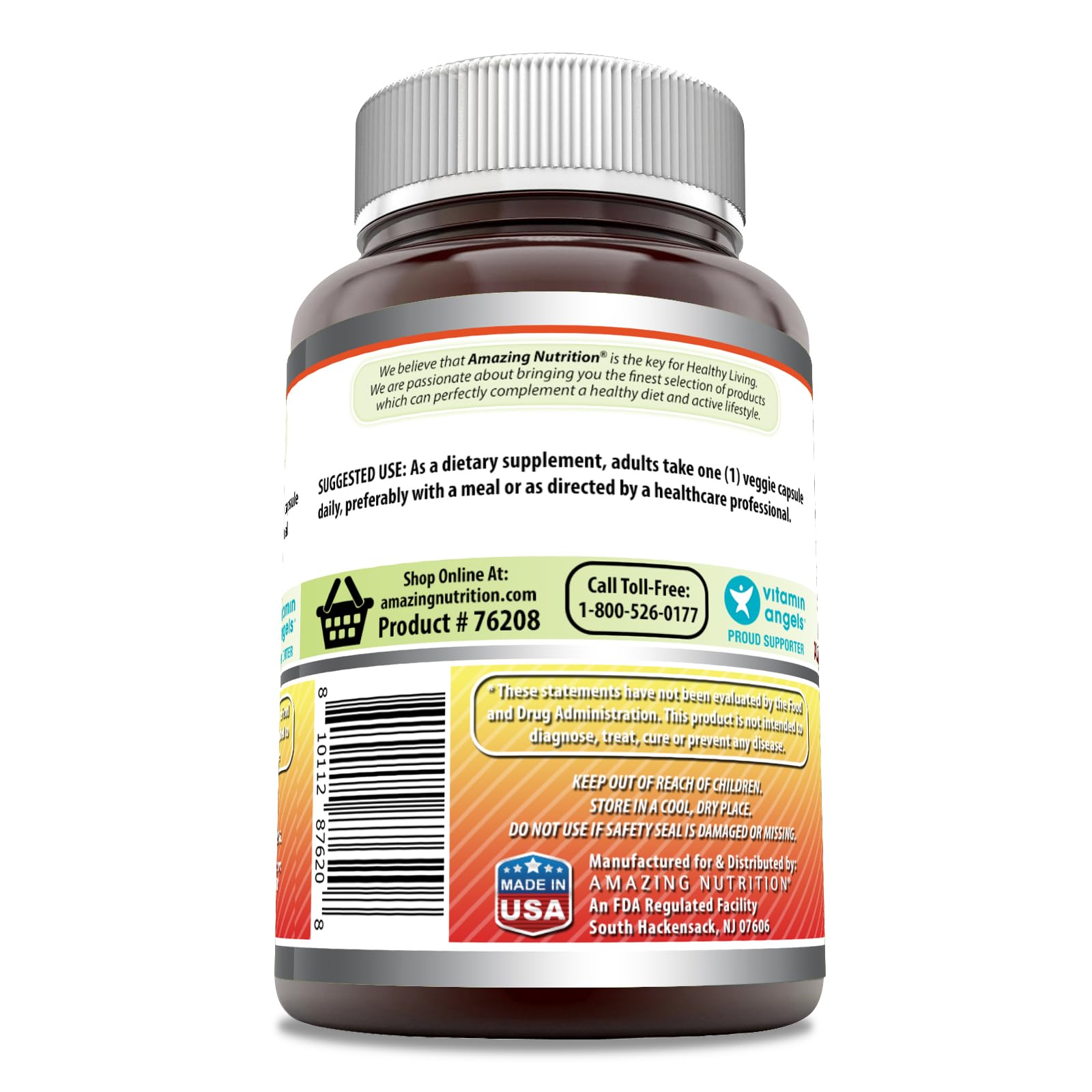 Amazing Nutrition Vitamina C 1000 mg en cápsulas vegetales para defensa diaria.