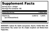 Amazing Formulas Vitamina D3: etiqueta detallada con dosis por porción.