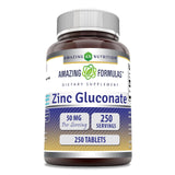 Amazing Nutrition Zinc Gluconato 50 mg, tableta para uso diario