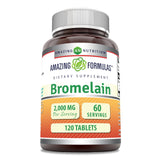 Amazing Nutrition Bromelina 2000 mg por porción para apoyo digestivo potencial