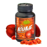 Amazon Andes Aguaje Aceite Cápsulas Blandas frasco, fuente natural de fitoestrógenos para bienestar femenino.