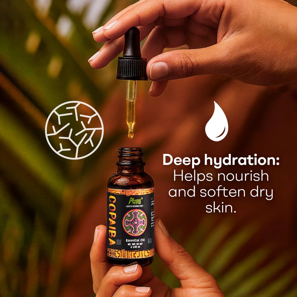 Copaiba Amazon Andes Oil 30ml con gotero para aplicación precisa