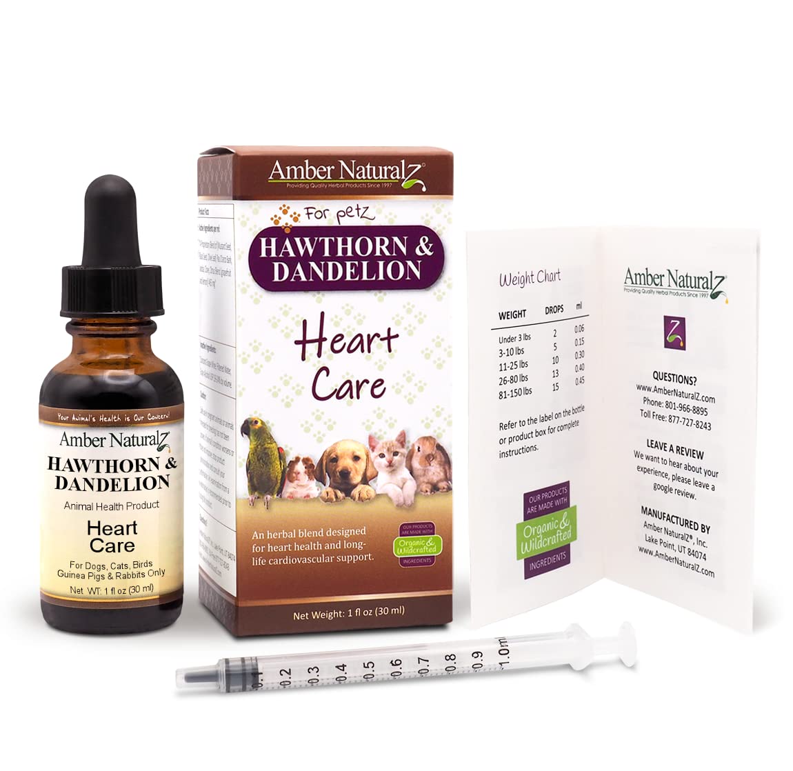 Amber NaturalZ mezcla herbal, producto fabricado en Estados Unidos.