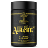 Ambrosia Alkemi NCT botella frente, ideal para pre-entrenamiento