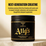 Ambrosia Atlas creatina Creapure, medidor para dosis precisas y rendimiento sostenido.