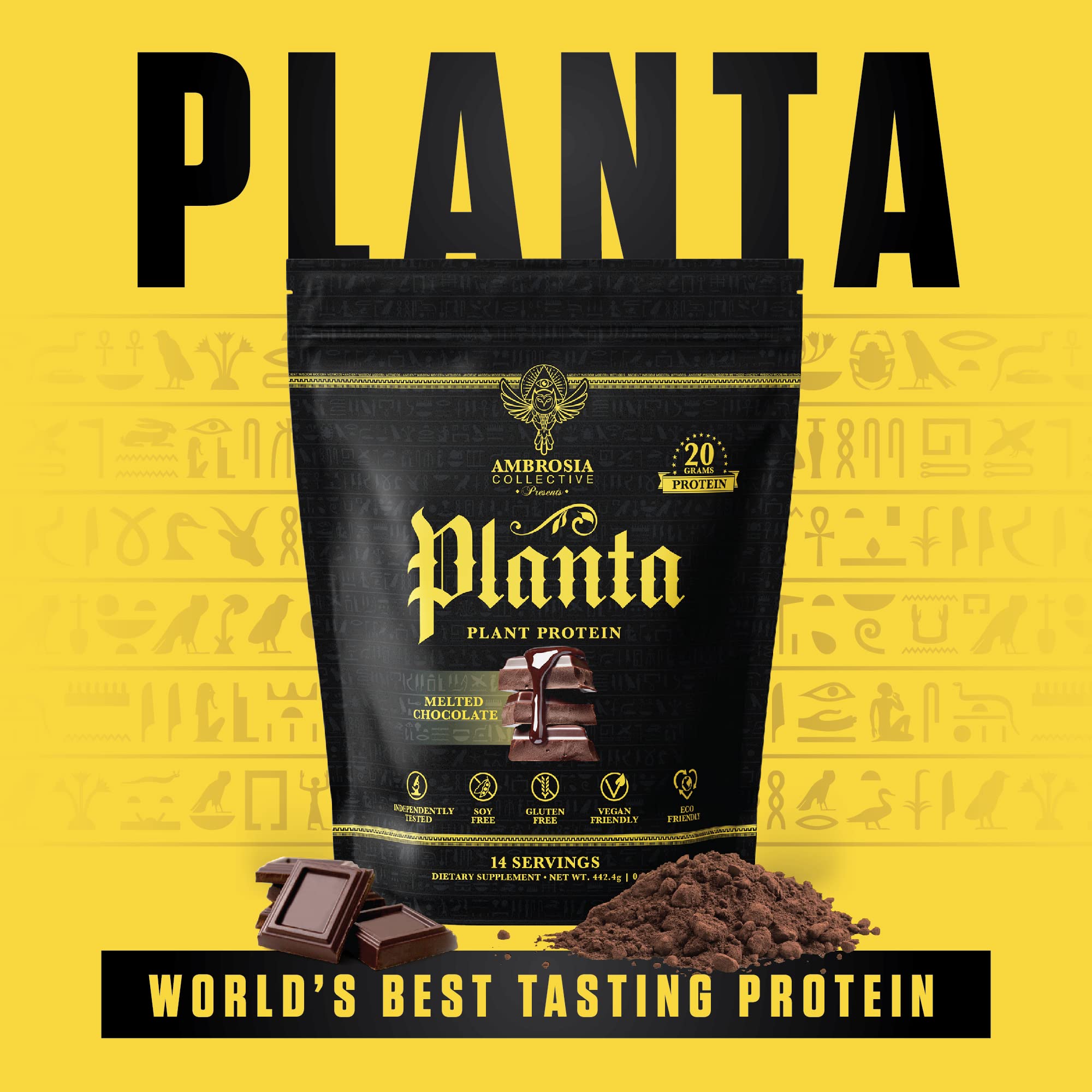 Ambrosia Planta chocolate derretido para disfrutar después del entrenamiento.