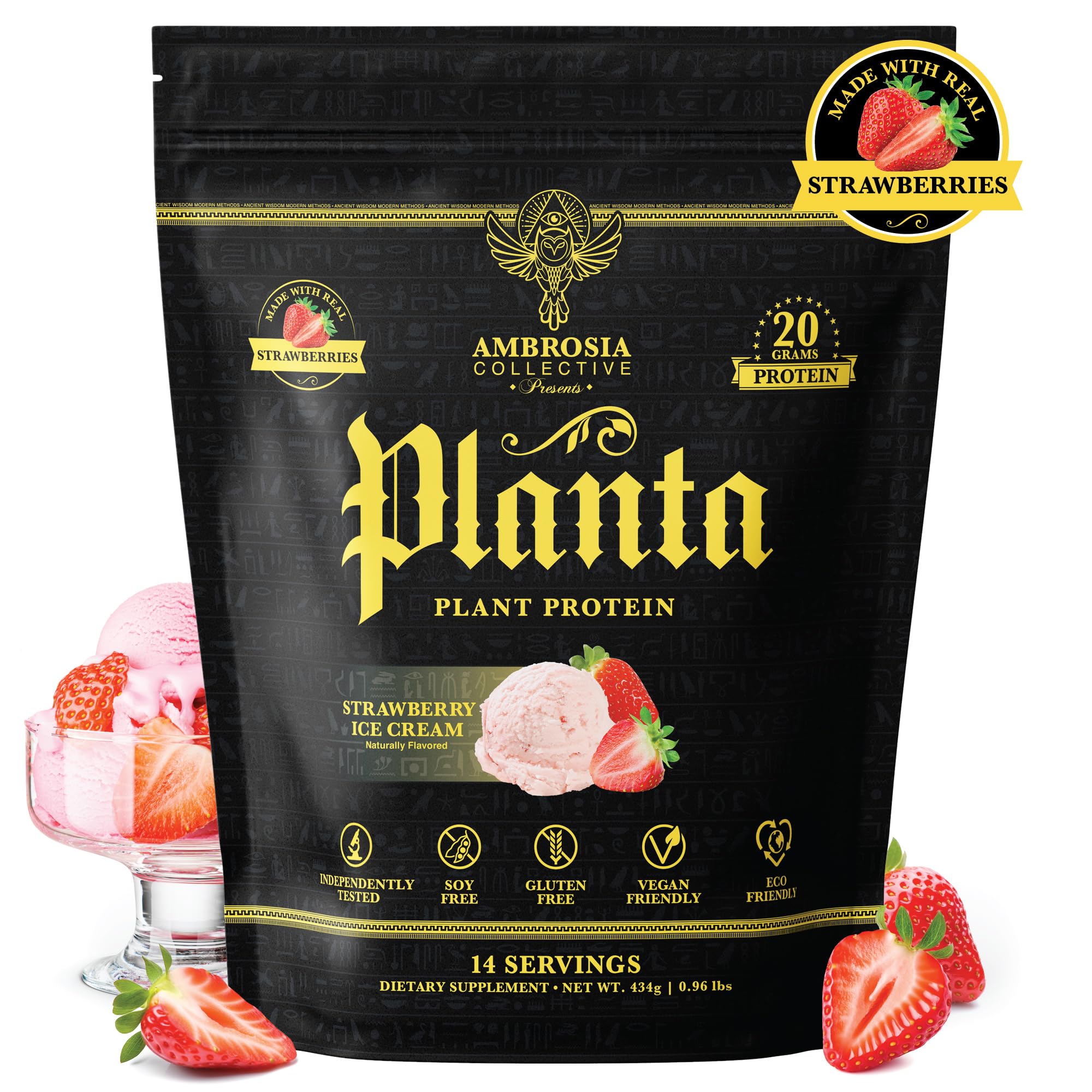 Ambrosia Planta envase de proteína vegetal listo para usar