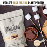 Ambrosia Planta sabor fogata y malvaviscos, experiencia cremosa sin azúcar añadidos.