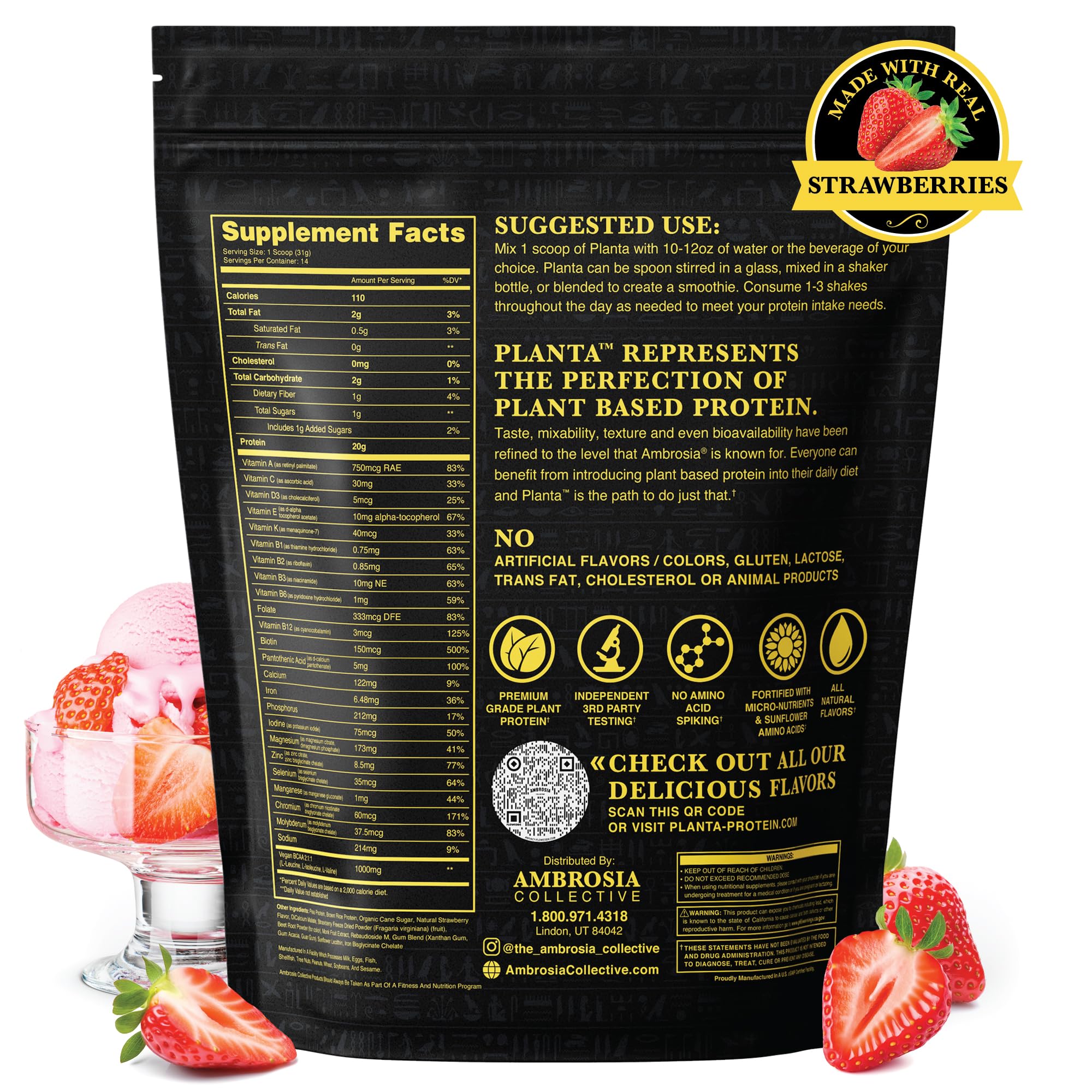 Ambrosia Planta shaker para mezclar rápidamente la proteína