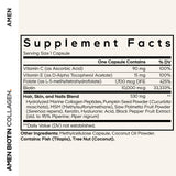 Amen Biotin Collagen: cápsula-en-mano para ingesta rápida y cómoda.