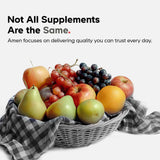Amen Biotin Collagen: envase-tres-meses ofrece suministro prolongado para la semana.