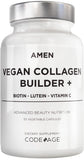 Amen colageno vegetal en botella, apoyo diario con ingredientes vegetales.