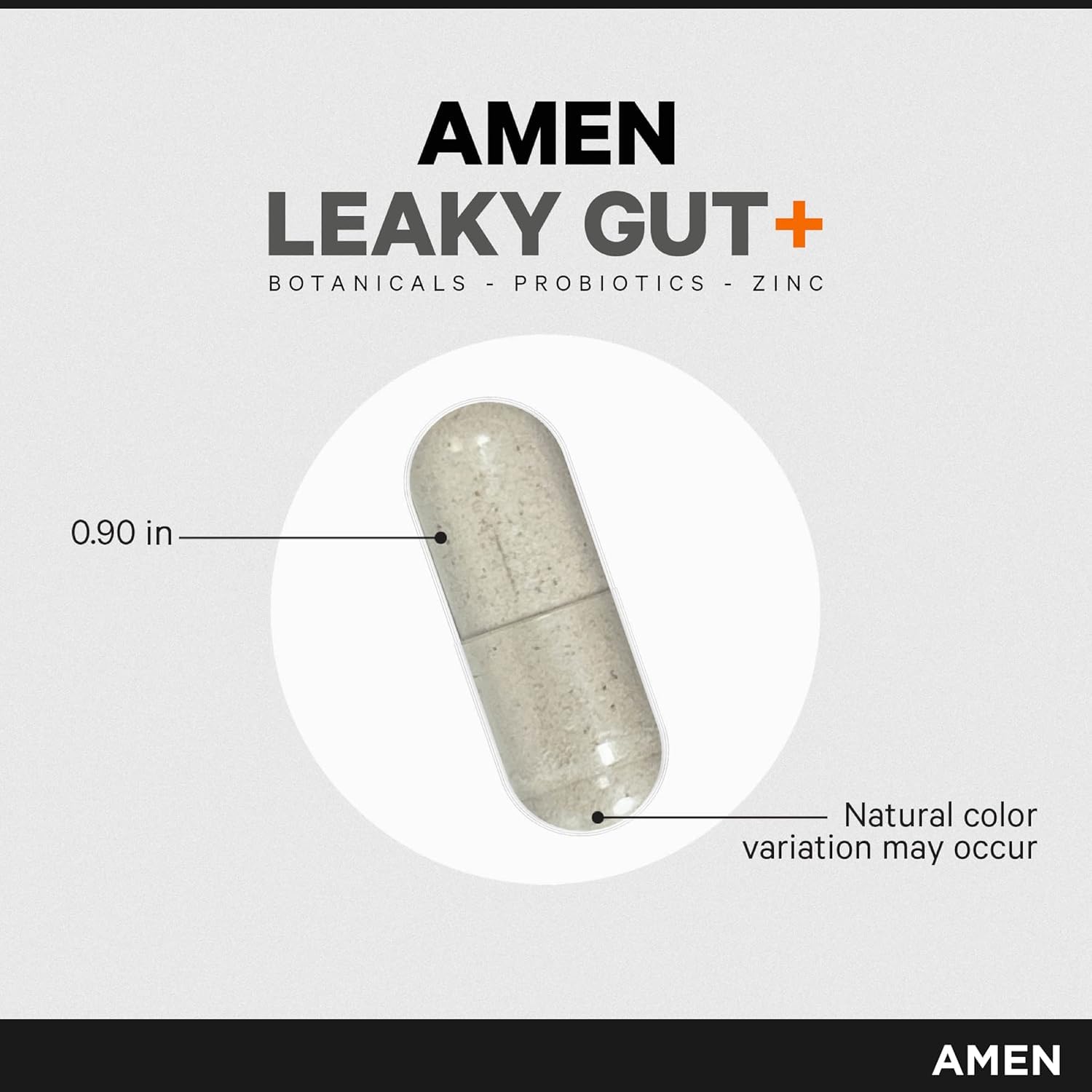 Amen Leaky Gut: fórmula vegana y libre de OGM para opciones conscientes.