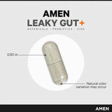 Amen Leaky Gut: fórmula vegana y libre de OGM para opciones conscientes.