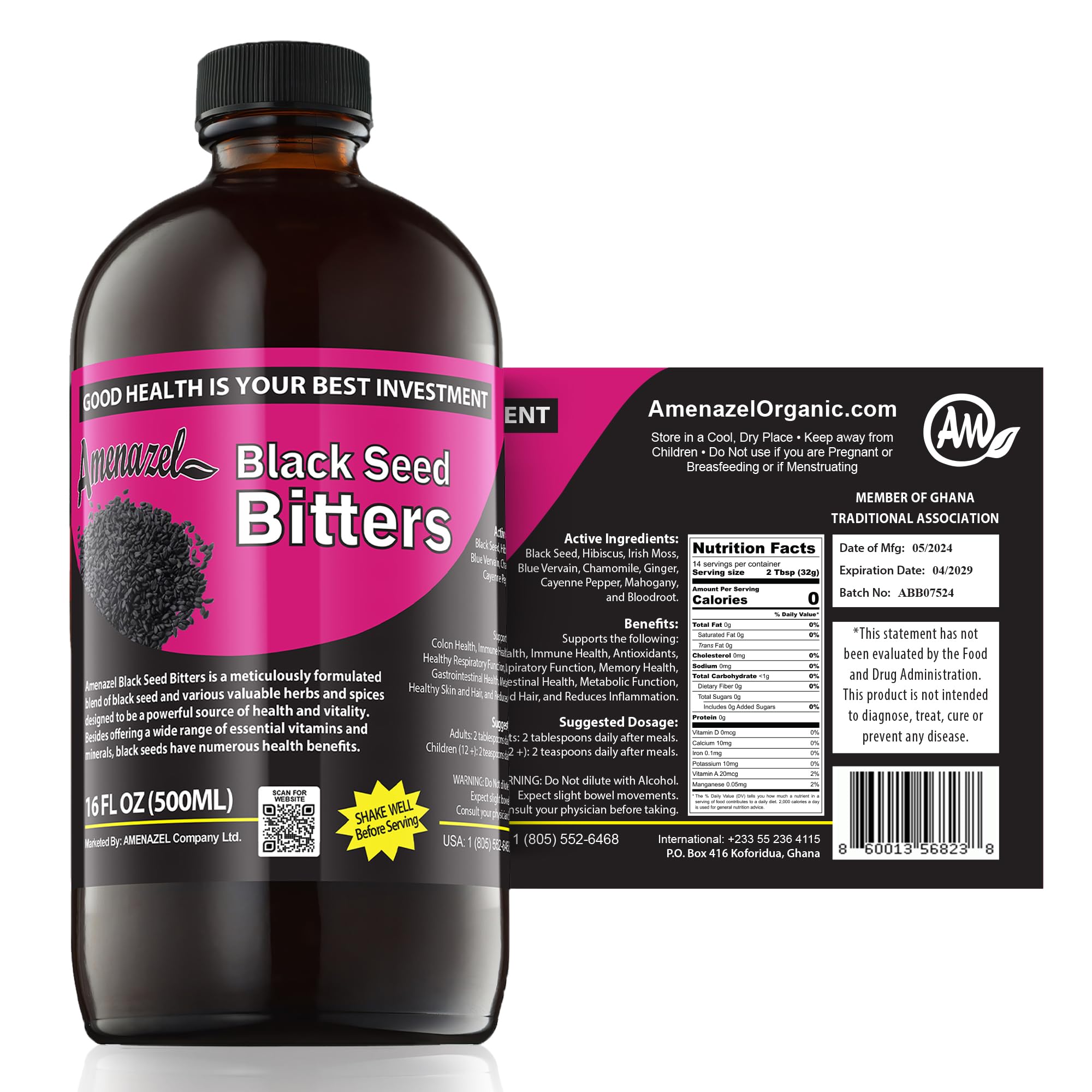 Amenazel Amargo de Semilla Negra, botella para apoyo digestivo y bienestar diario